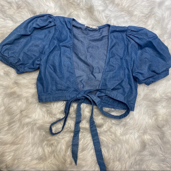 Nightcap Tops - Nightcap Front Tie Crop Top